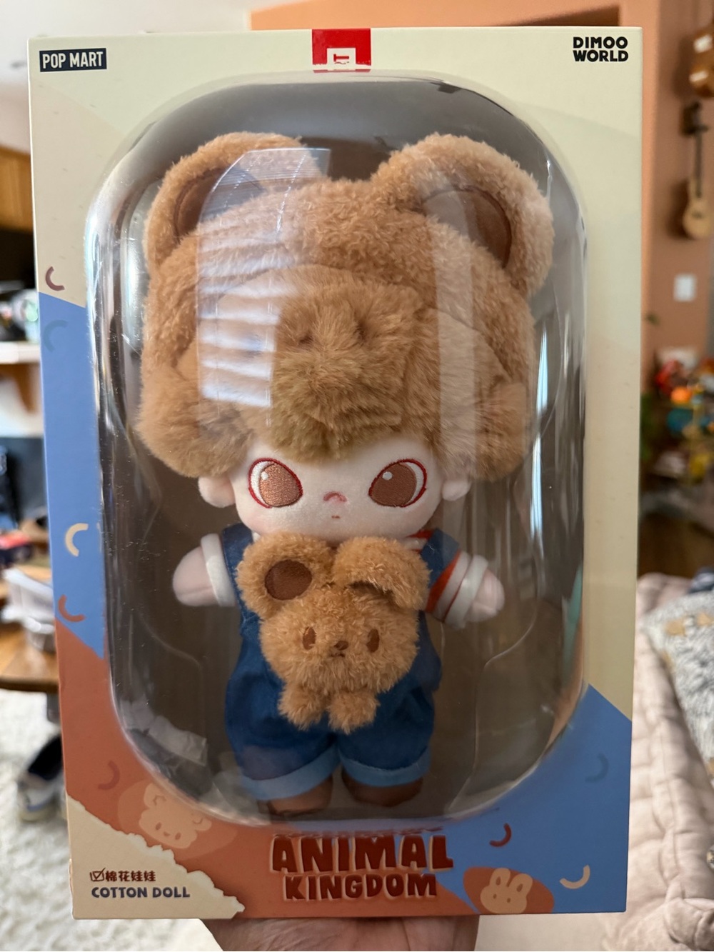 POP MART Dimoo World Brown Bear Cotton Doll Plush - Brown